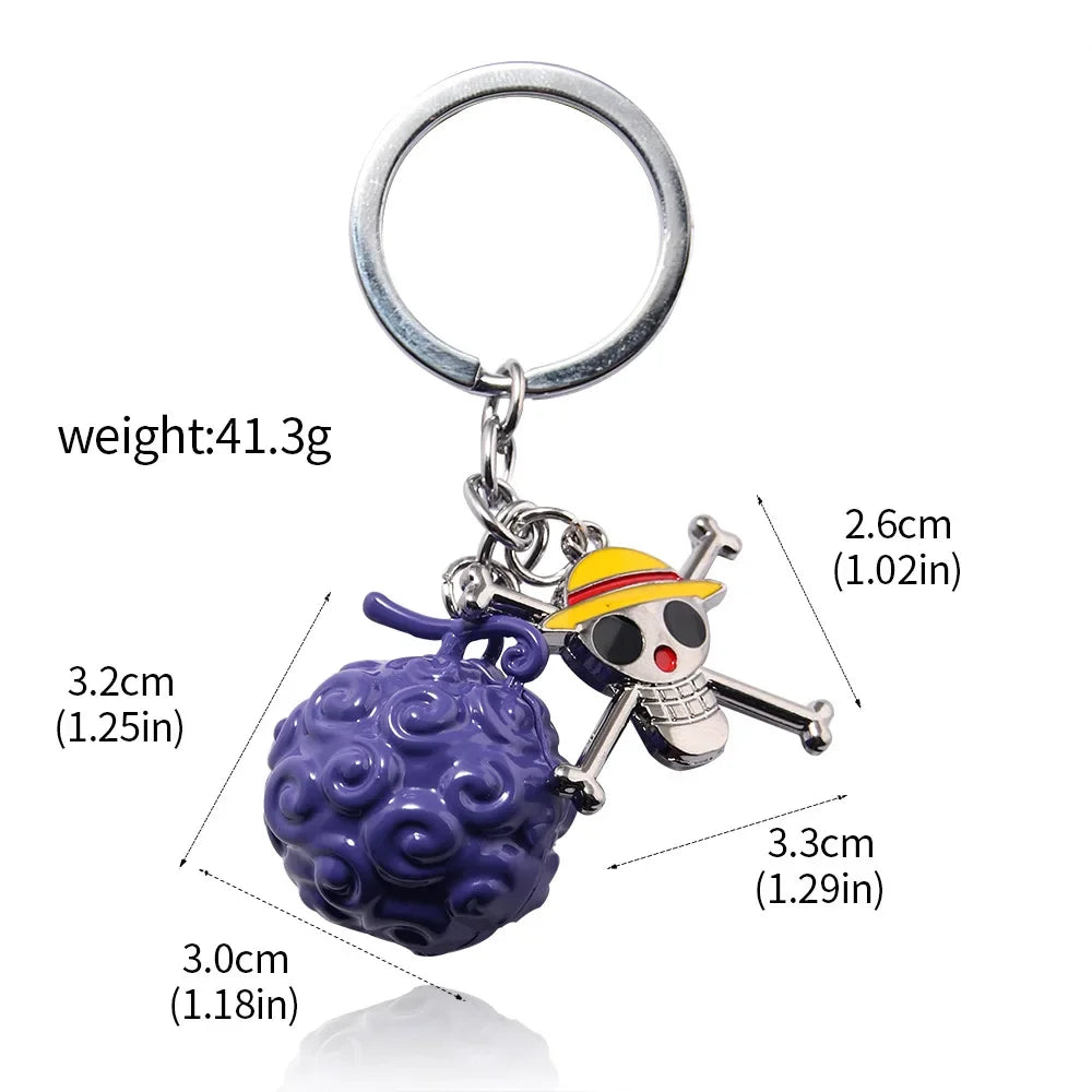 One Piece Metal Keychain