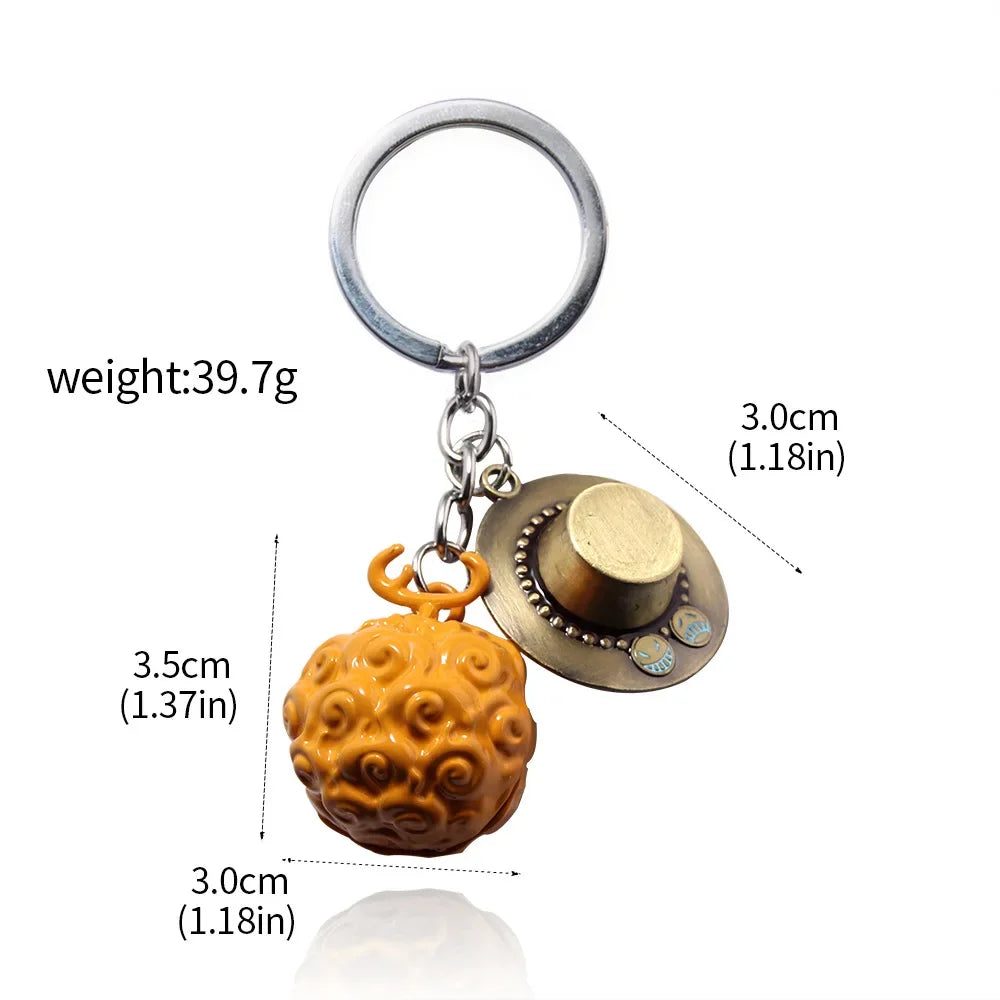 One Piece Metal Keychain